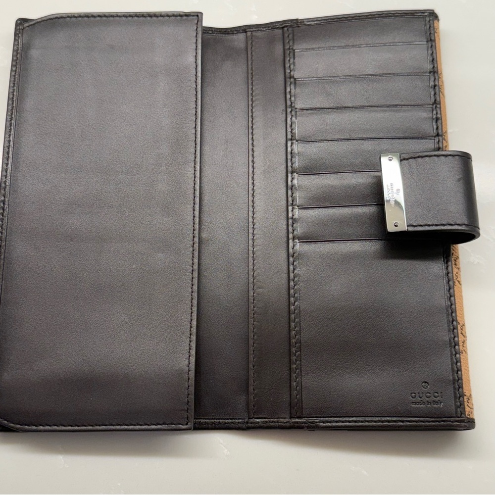 🔥GUARANTEED AUTHENTIC LIKE NEWGucci Tan and Brown  Monogram Wallet🔥 - Picture 4 of 15